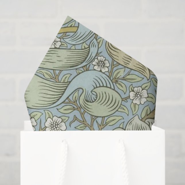 William Morris Spring Thicket: Antique Floral Seidenpapier (Geschenktüte)