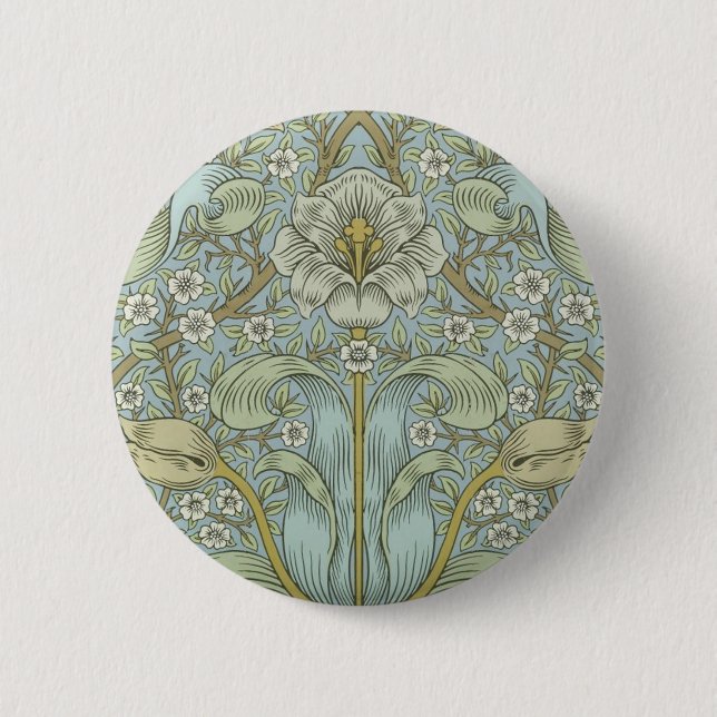 William Morris Spring Thicket Classic Muster Button (Vorderseite)