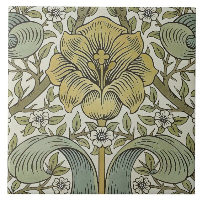 William Morris Spring Thicket Classic Muster Fliese (Vorderseite)