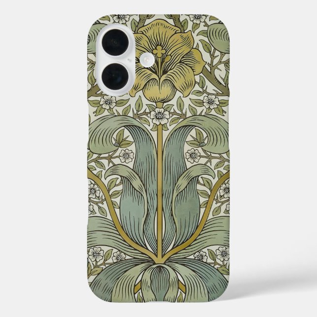 William Morris Spring Thicket Classic Muster iPhone 16 Hülle (Rückseite)