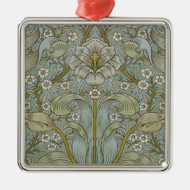 William Morris Spring Thicket Classic Muster Ornament Aus Metall (Vorne)