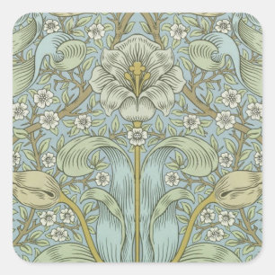 William Morris Spring Thicket Classic Muster Quadratischer Aufkleber