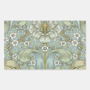 William Morris Spring Thicket Classic Muster Rechteckiger Aufkleber