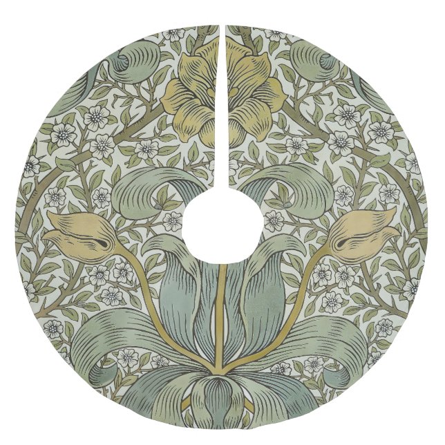 William Morris Spring Thicket Classic Pattern Polyester Weihnachtsbaumdecke (Vorderseite)