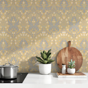 William Morris Spring Thicket Golden Yellow & Gray Tapete
