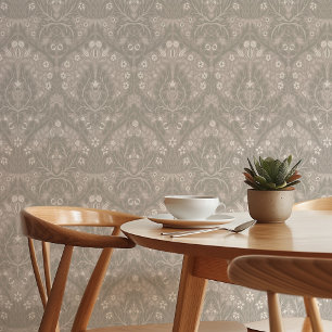 William Morris Spring Thicket Warm Taupe & Elfenbe Tapete