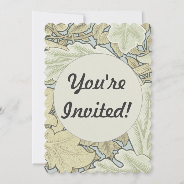 William Morris St James Acanthus Wallpaper Einladung (Vorderseite)