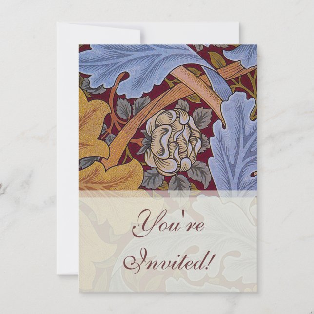William Morris St James Acanthus Wallpaper Einladung (Vorderseite)