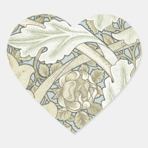 William Morris St James Acanthus Wallpaper Herz-Aufkleber