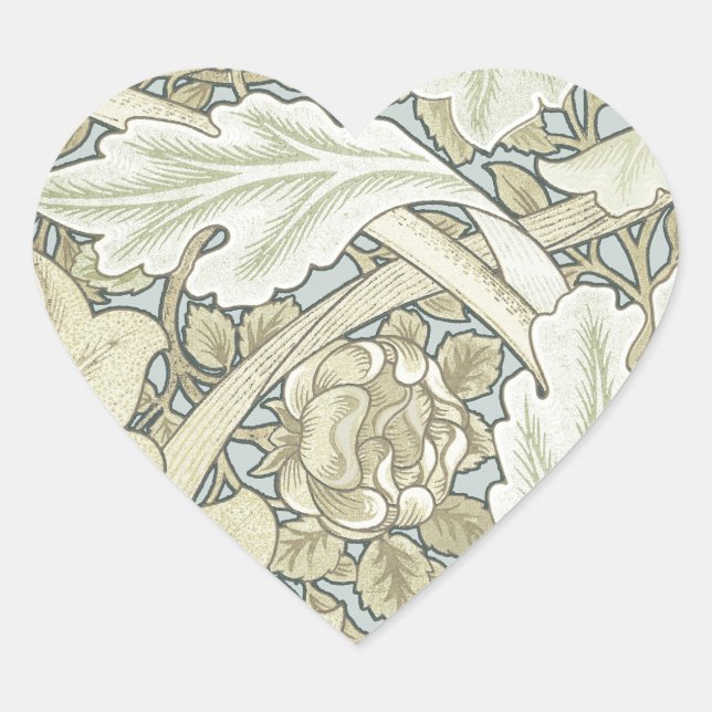 William Morris St James Acanthus Wallpaper Herz-Aufkleber (Vorderseite)
