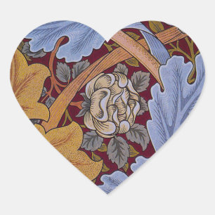 William Morris St James Acanthus Wallpaper Herz-Aufkleber