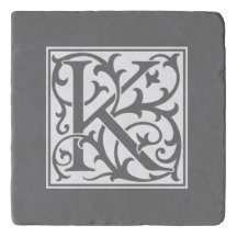 William Morris Stil Anfangsbuchstabe K weiß