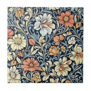 William-Morris-Stil Blumen-Akanthus-Muster Fliese