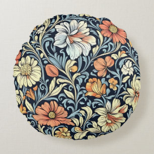 William Morris Stil Blumen-Akanthus-Muster Rundes Kissen