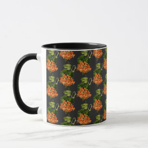 William Morris Stil Botanische Blume Schwarz  Tasse