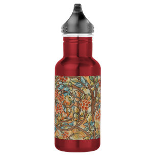 William Morris Stil Cottagecore Eichhörnchen Blume Edelstahlflasche