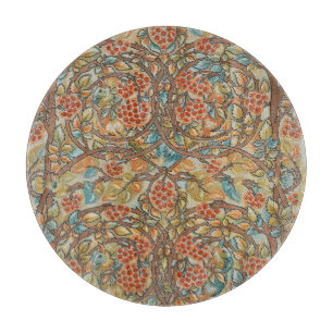 William Morris Stil Cottagecore Eichhörnchen Blume Schneidebrett
