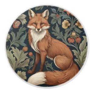 William Morris Stil Floral Links Facing Fox Keramikknauf