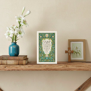 William-Morris-Stil floral und Schrift Fotoplatte