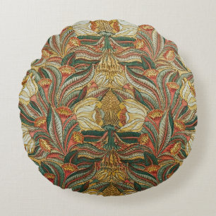 William Morris Stil Rosa Grüne Botanik Rundes Kissen