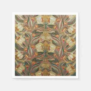 William Morris Stil Rosa Grüne Botanik Serviette
