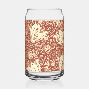 William Morris Stil Roter Lilie Blumenmuster Dosenglas