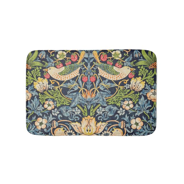 William Morris Strawberry Dieb Blumenmuster Badematte (Vorderseite)