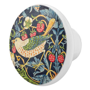 William Morris Strawberry Dieb Blumenmuster Keramikknauf