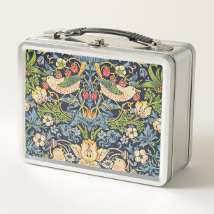 William Morris Strawberry Dieb Blumenmuster Metall Brotdose