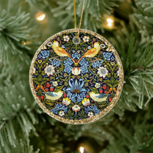 William Morris, Strawberry Dieb, Goldrahmen Keramik Ornament