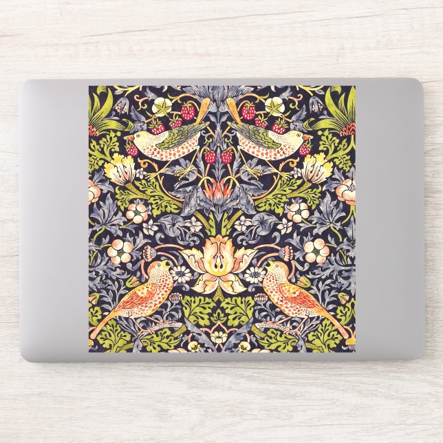 William Morris Strawberry Diief Floral Art Nouveau Aufkleber (Computer)