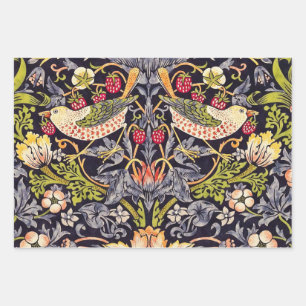William Morris Strawberry Diief Floral Art Nouveau Geschenkpapier Set