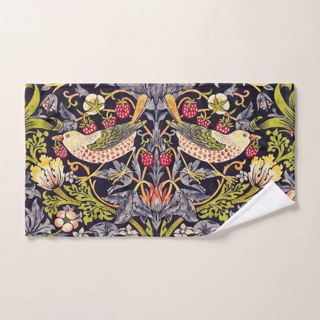 William Morris Strawberry Diief Floral Art Nouveau Handtuch (Handtuch)