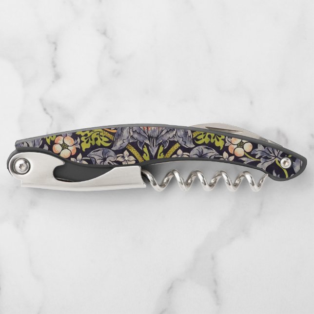 William Morris Strawberry Diief Floral Art Nouveau Kellnermesser (Vorderseite)