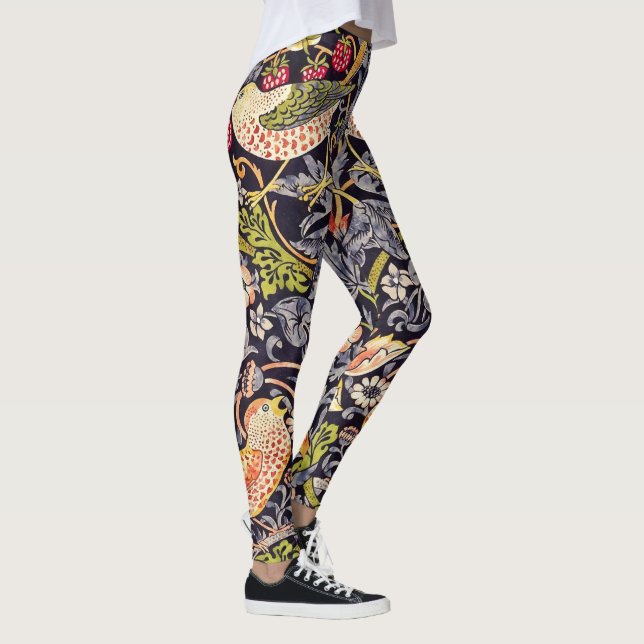 William Morris Strawberry Diief Floral Art Nouveau Leggings (Rechts)