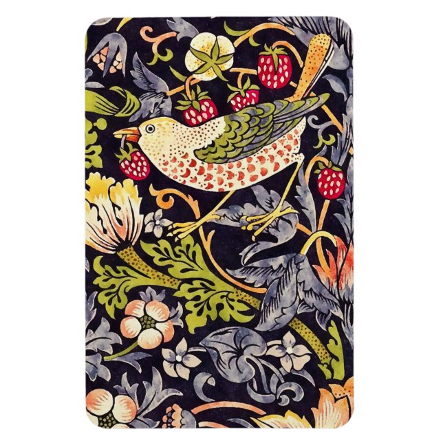 William Morris Strawberry Diief Floral Art Nouveau Magnet (Vertikal)