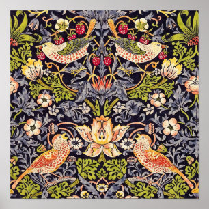 William Morris Strawberry Diief Floral Art Nouveau Poster
