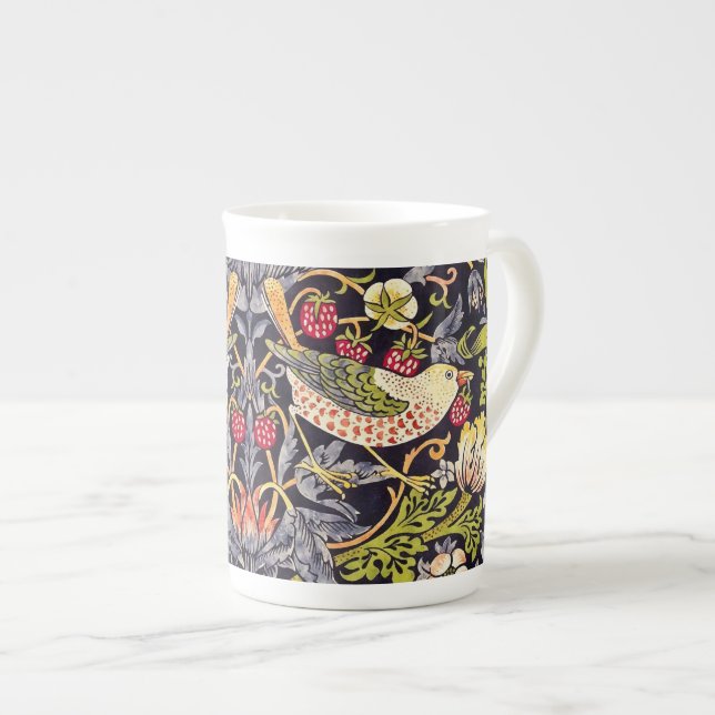 William Morris Strawberry Diief Floral Art Nouveau Prozellantasse (Vorderseite Rechts)