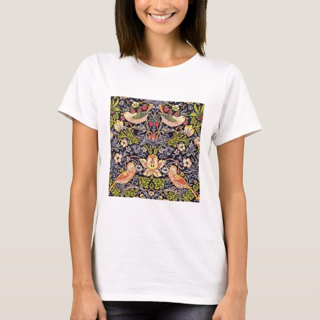 William Morris Strawberry Diief Floral Art Nouveau T-Shirt (Vorderseite)