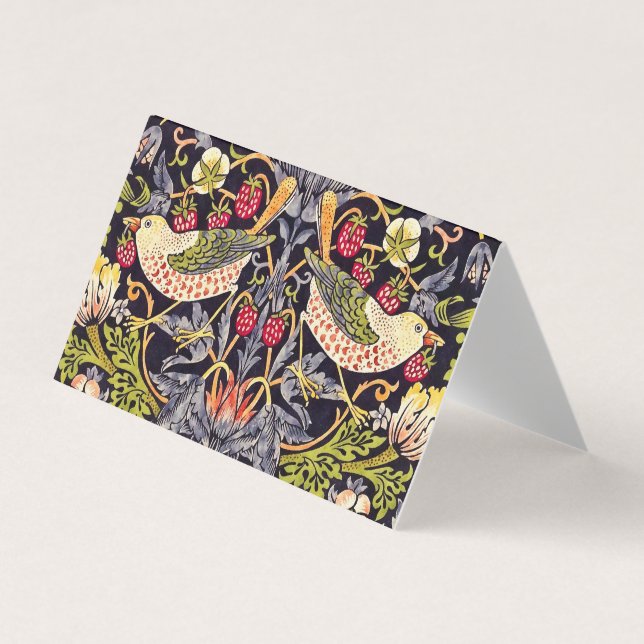 William Morris Strawberry Diief Floral Art Nouveau Visitenkarten (Vorderseite)