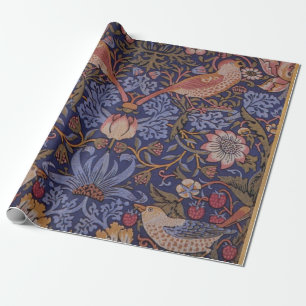 William Morris Strawberry Diief Floral Pattern Geschenkpapier