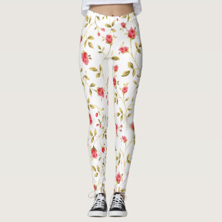 William Morris Strawberry Diief Floral Pattern  Leggings