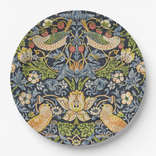 William Morris - Strawberry Diief Floral Pattern Pappteller (Vorderseite)