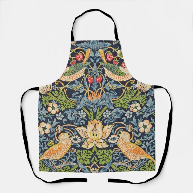 William Morris Strawberry Diief Floral Pattern Schürze (Vorderseite)