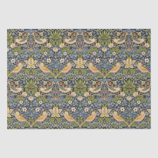 William Morris - Strawberry Diief Floral Pattern Seidenpapier (Vorderseite)