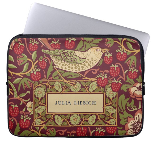 William Morris Strawberry Diief Laptop Sleeve (Vorderseite)