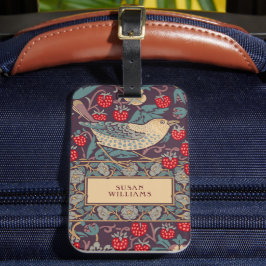 William Morris Strawberry Diief Luggage Tag Gepäckanhänger