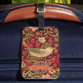 William Morris Strawberry Diief Luggage Tag Gepäckanhänger