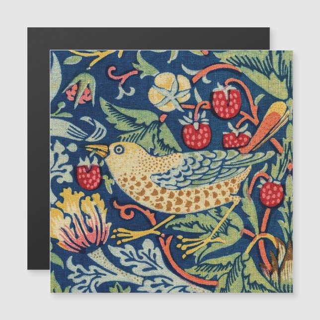 William Morris - Strawberry Diief Magnetkarte (Vorne/Hinten)