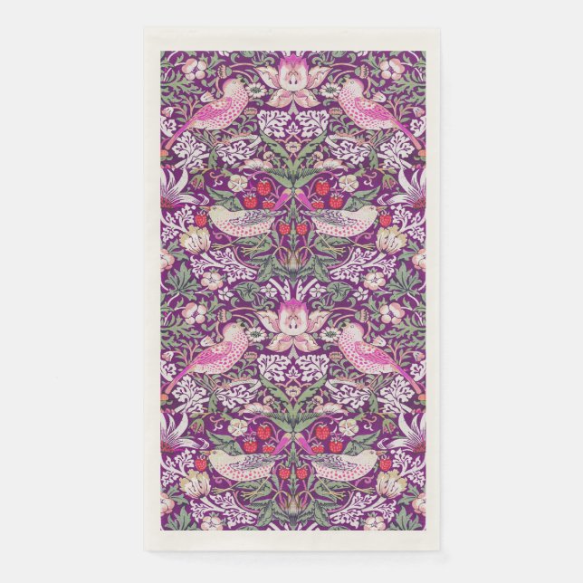 William Morris Strawberry Diief Musterpapiere Serviette (Vorderseite)